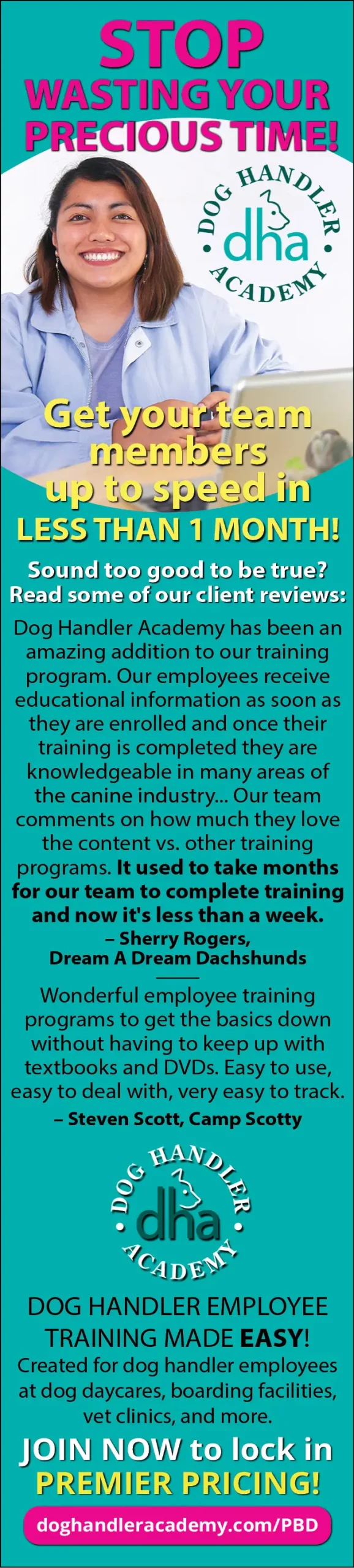 Dog Handler Academy Advertisement