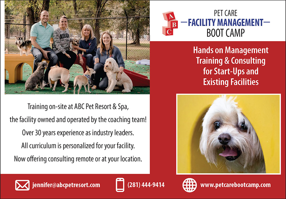 Pet Care Facility Management Boot Camp Advertisement