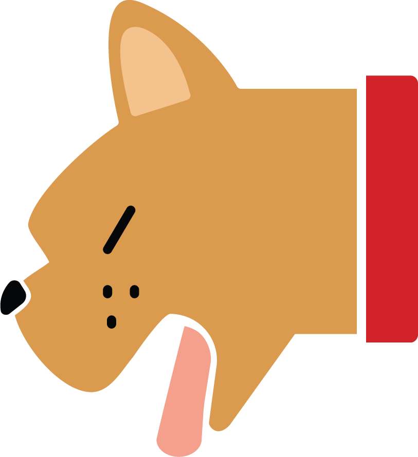Vector of a dog coughing