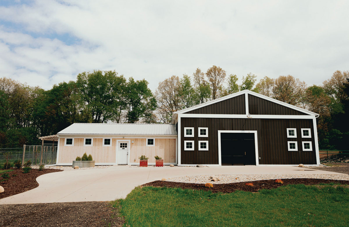 external view of the Nature of The Dog boarding and daycare facility in Ada, Michigan