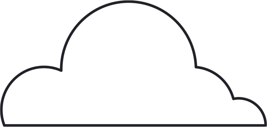 black outline of a cloud
