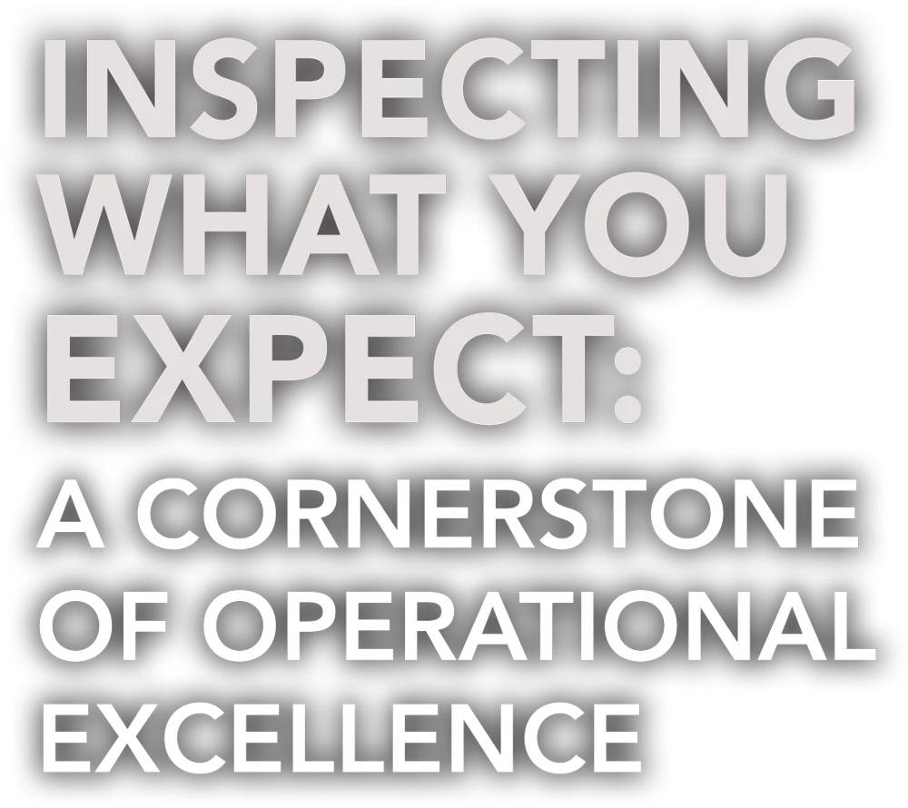 Inspecting What You Expect: a Cornerstone of Operational Excellence typography