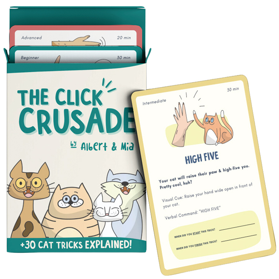 Image of The Click Crusade Cat Training Card Game product model by Albert & Mia