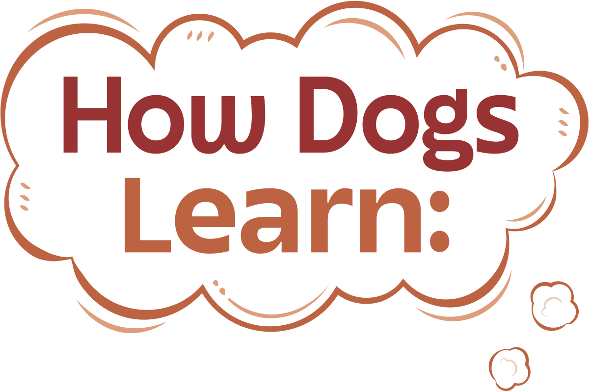 How Dogs Learn: typography in an outline of a cloud