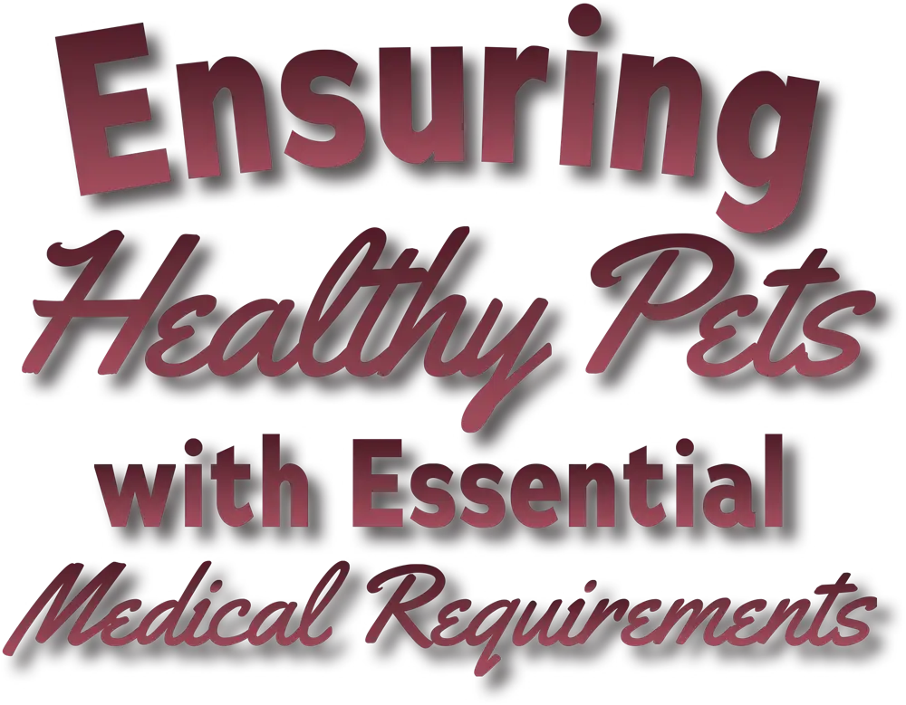 Ensuring Healthy Pets with Essential Medical Requirements typography