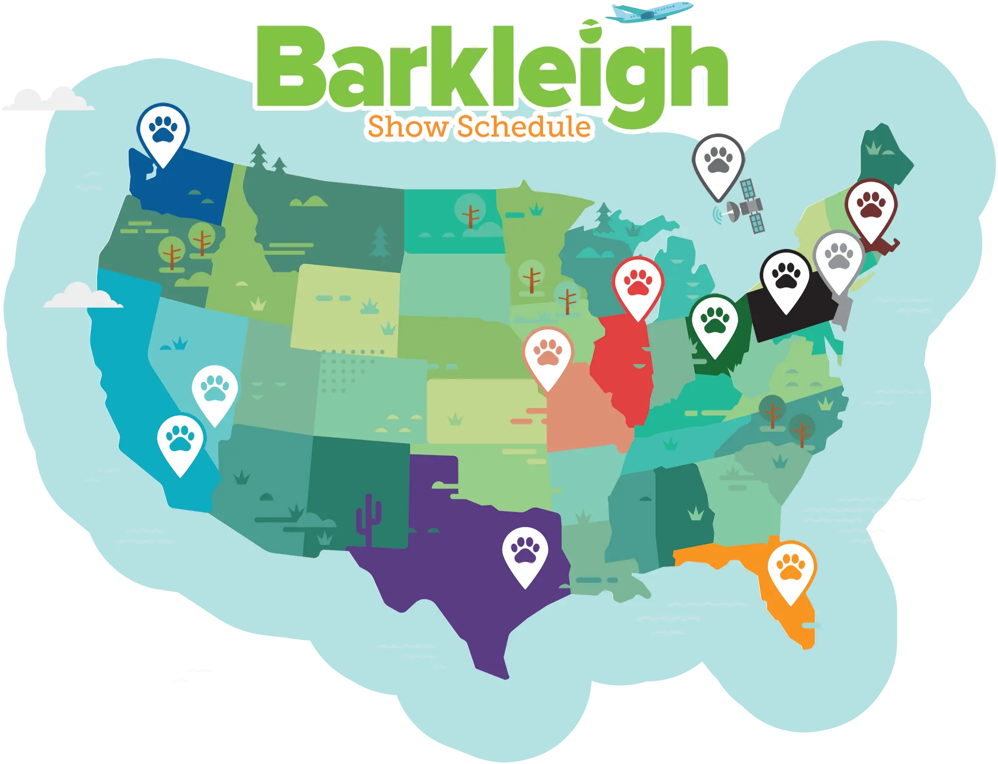 Barkleigh Show Schedule Map