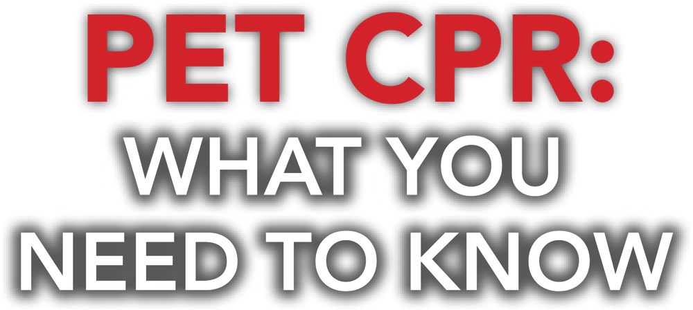 Pet CPR: What You Need to Know cover typography