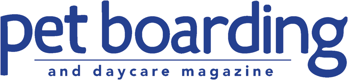 Pet Boarding and Daycare Magazine masthead in blue