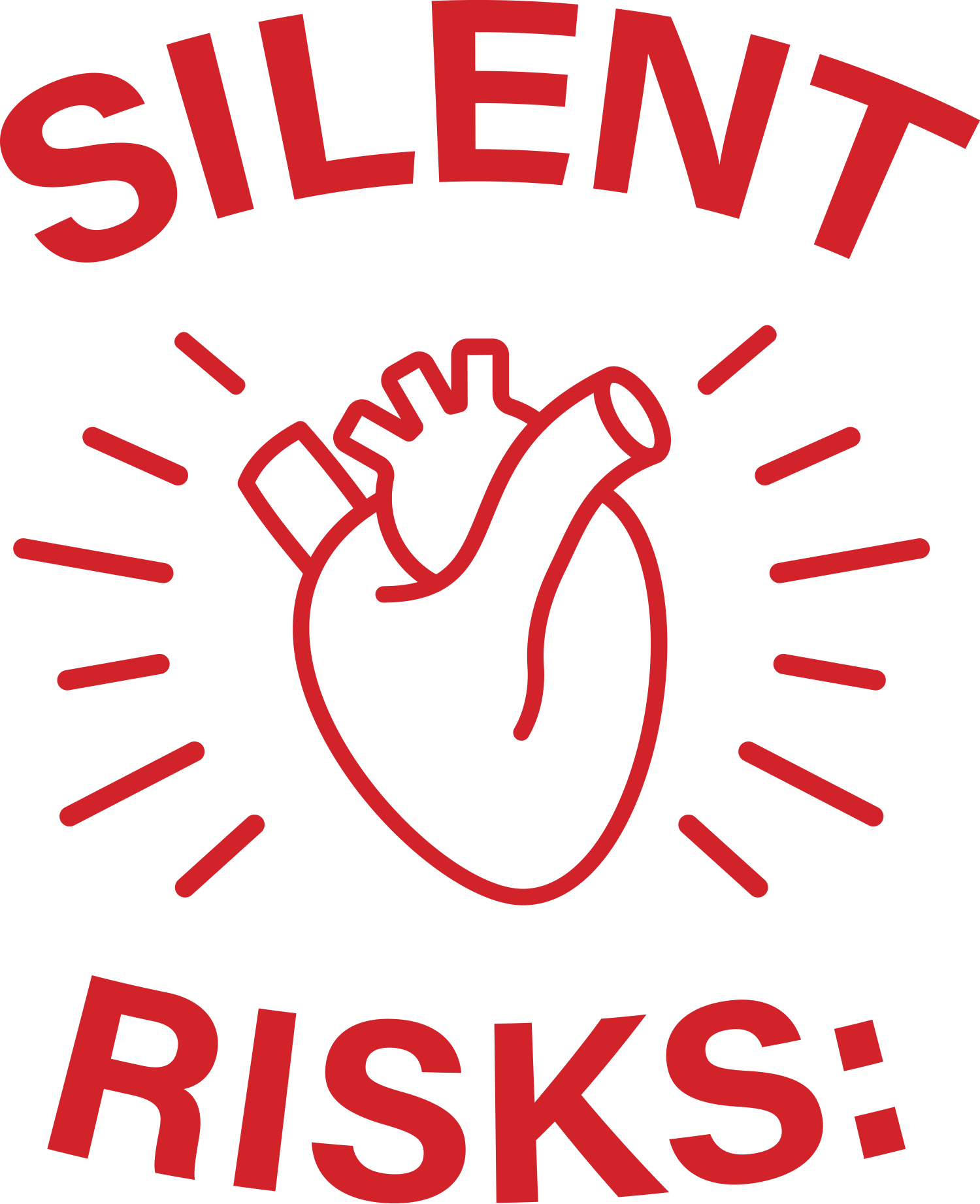 Silent Risks; digital illustration of heart outline