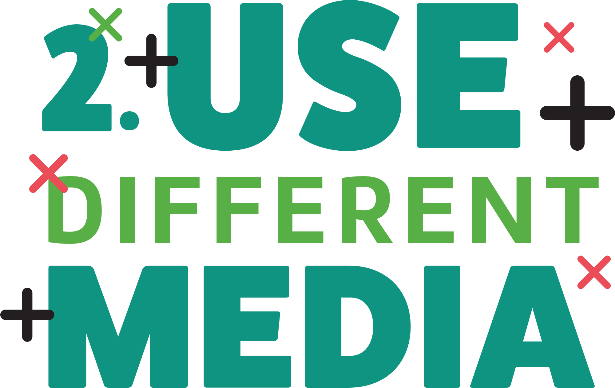 2. Use Different Media