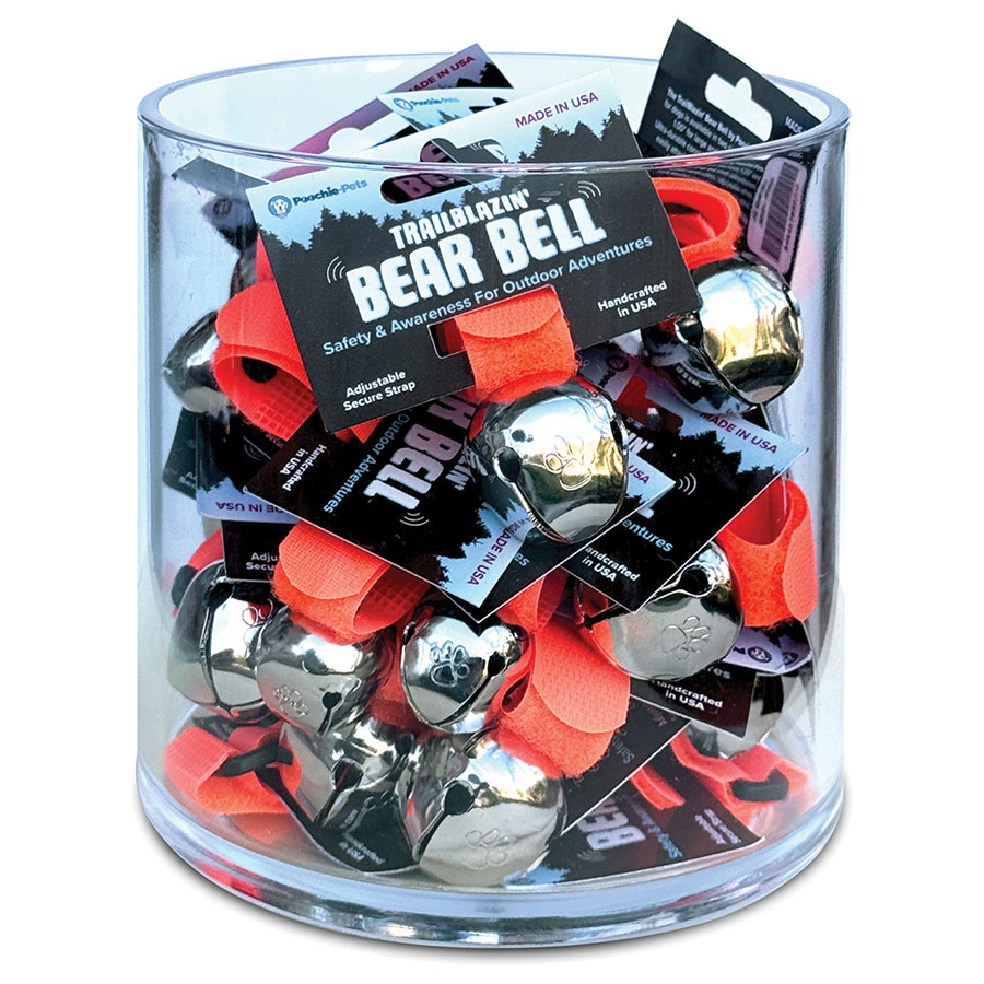 Open jar full of Trailblazin’ Bear Bells by Poochie-Pets