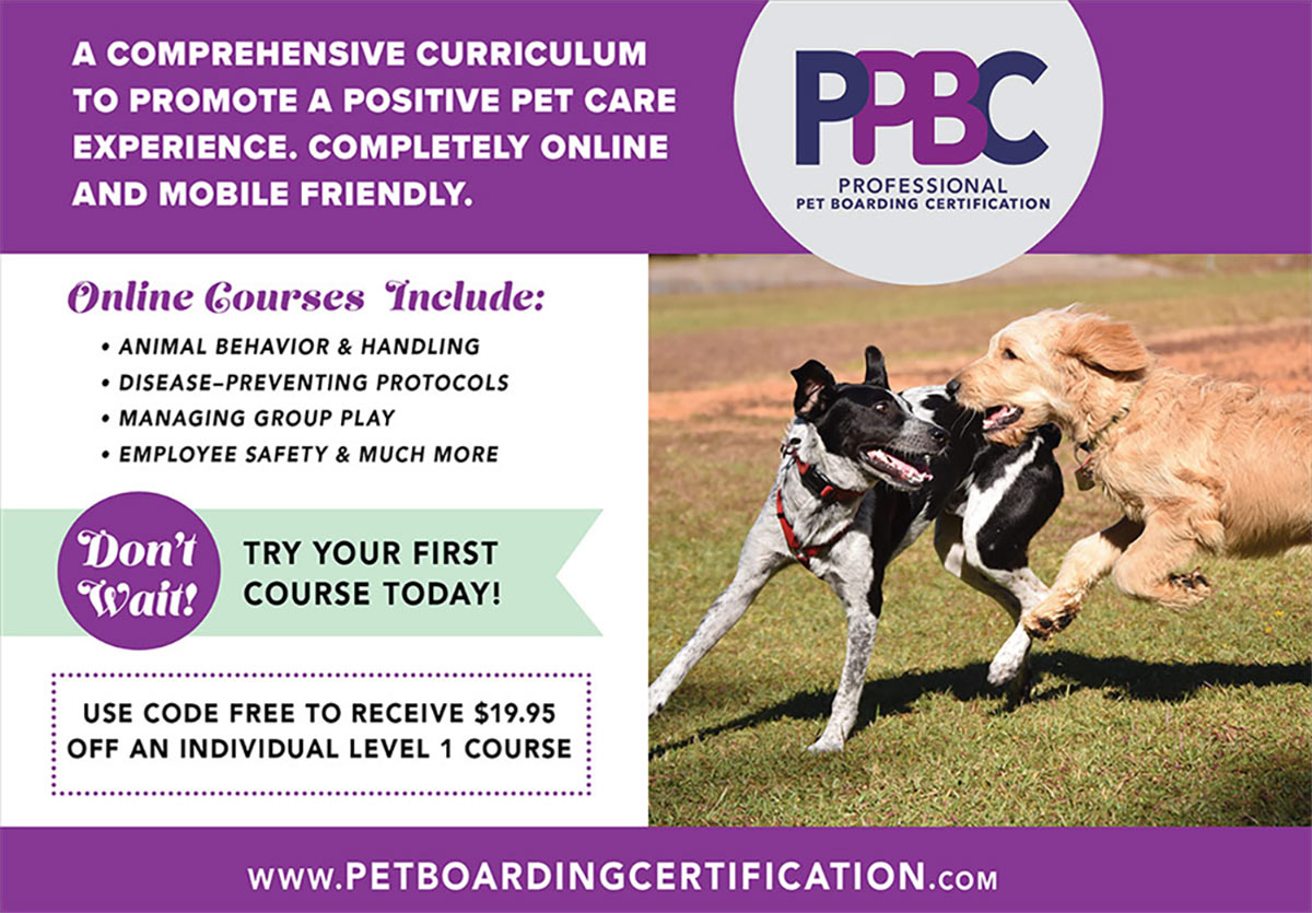 Profesional Pet Boarding Certification Advertisement